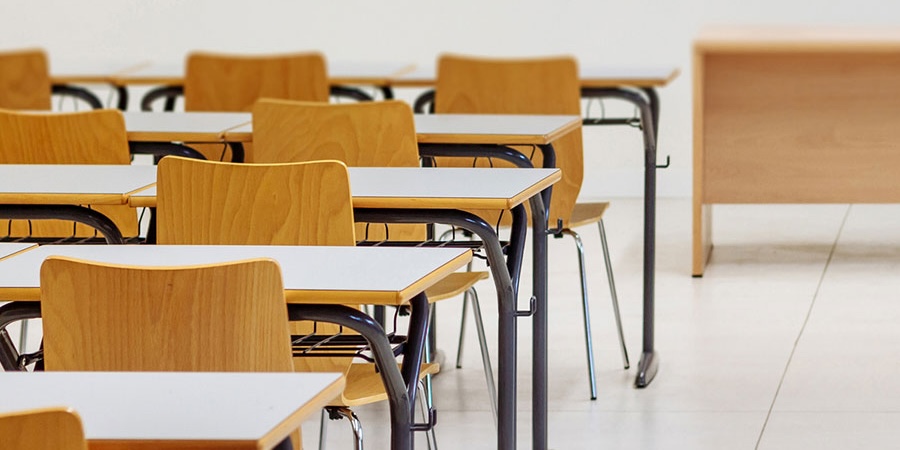 Bright, organized classroom in Seattle prepared for daily learning after professional cleaning