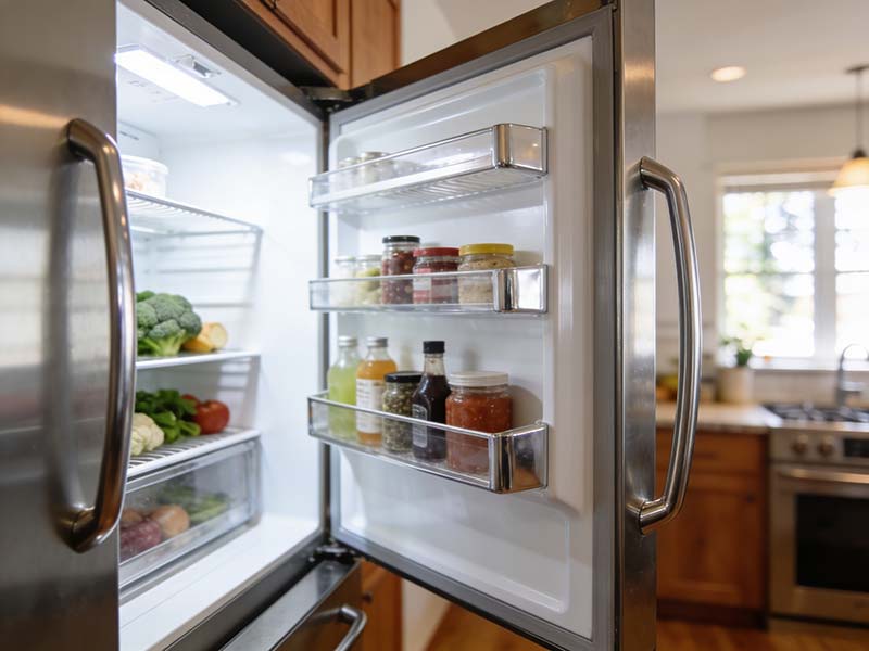 Spotlessly clean refrigerator interior after a custom cleaning service in Seattle — pick only the tasks you need with Simply Clean